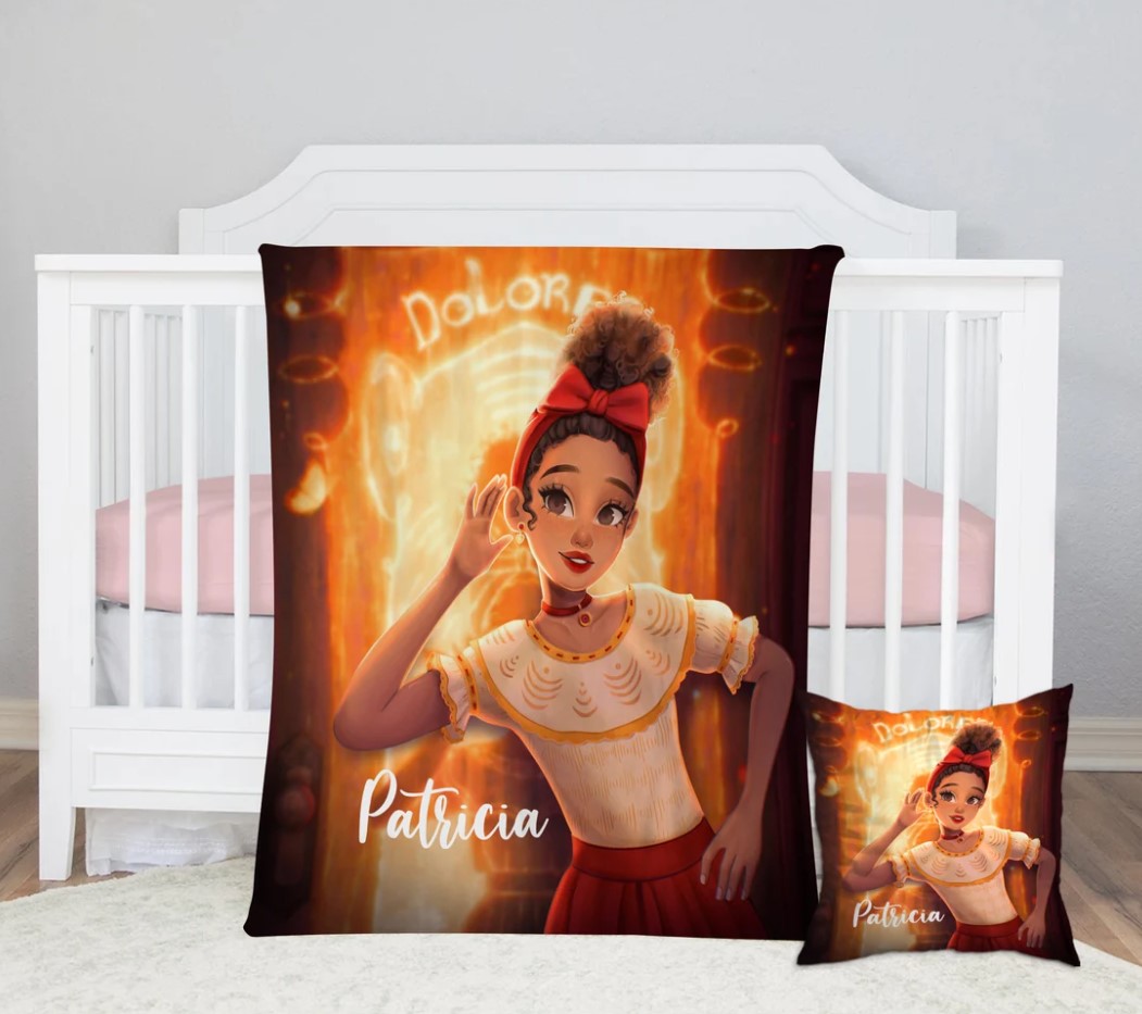 Personalized Dolores Encanto Bedding Set Encanto Movie Birthday Kid Gift Idea Disney Blanket Dolores Madrigal Fan Gift